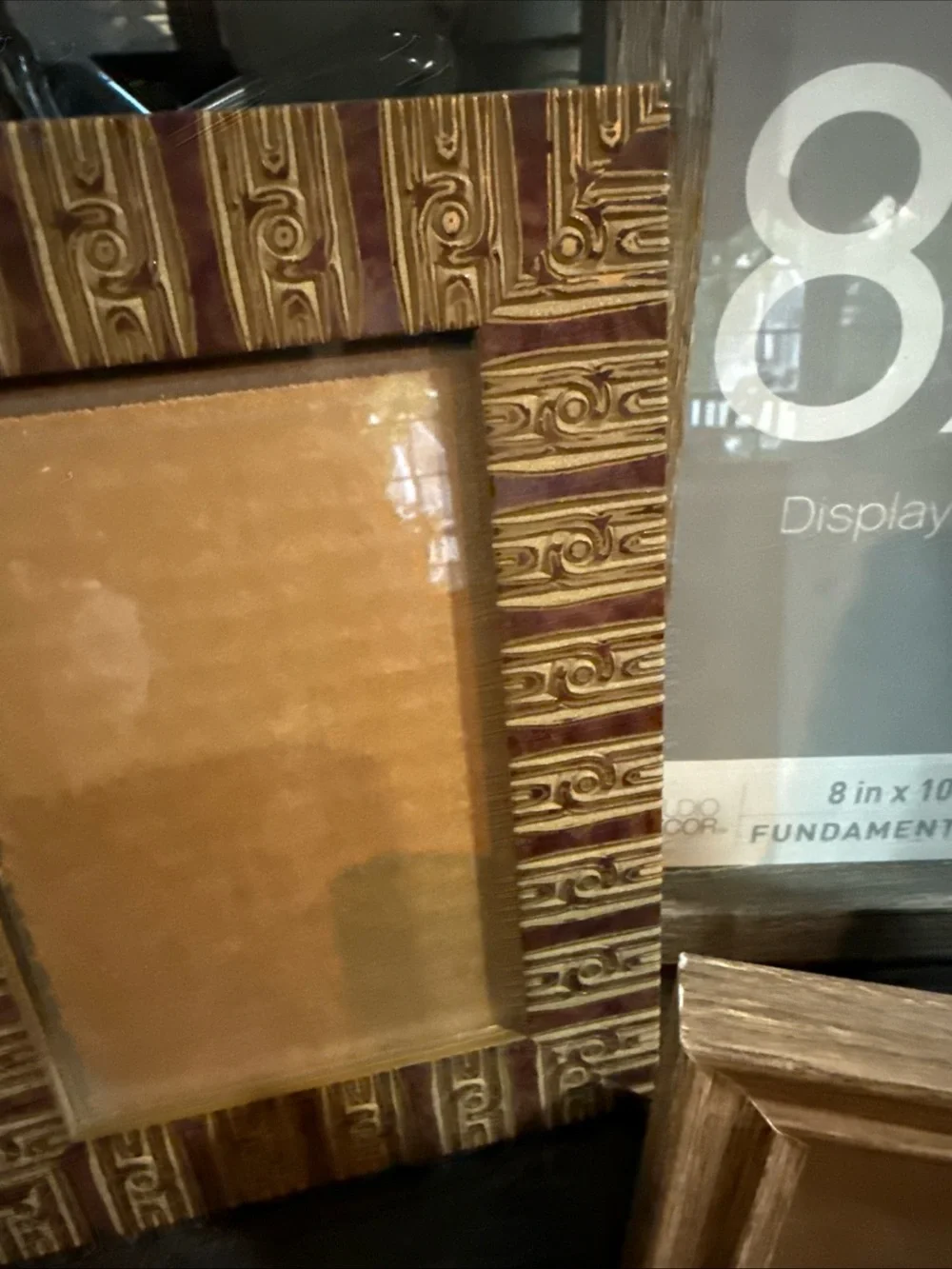 Mixed Decorative Picture Frame Set in Brown, Black, Gold